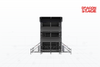 4x4m Multi-Level Hybrid Ringlock FOH Tower with 6–7m Sloped Aluminum Roof