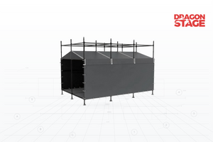 4x6m Single-Level Hybrid Ringlock FOH Shelter with Pitched Aluminum Roof