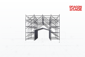 4x6m Aluminum Backstage Access Corridor with A-Frame Roof