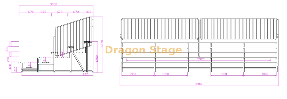 5-Row Aluminum Bleacher Grandstand with Hot-Dip Galvanized Steel Frame drawing.jpg
