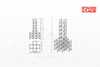 12m Ringlock Line Array Support Tower with Four 4m-High Buttress Bases