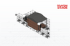 10x8x8m Hybrid Aluminum Roof with Ringlock Stage Platform And Side Wings
