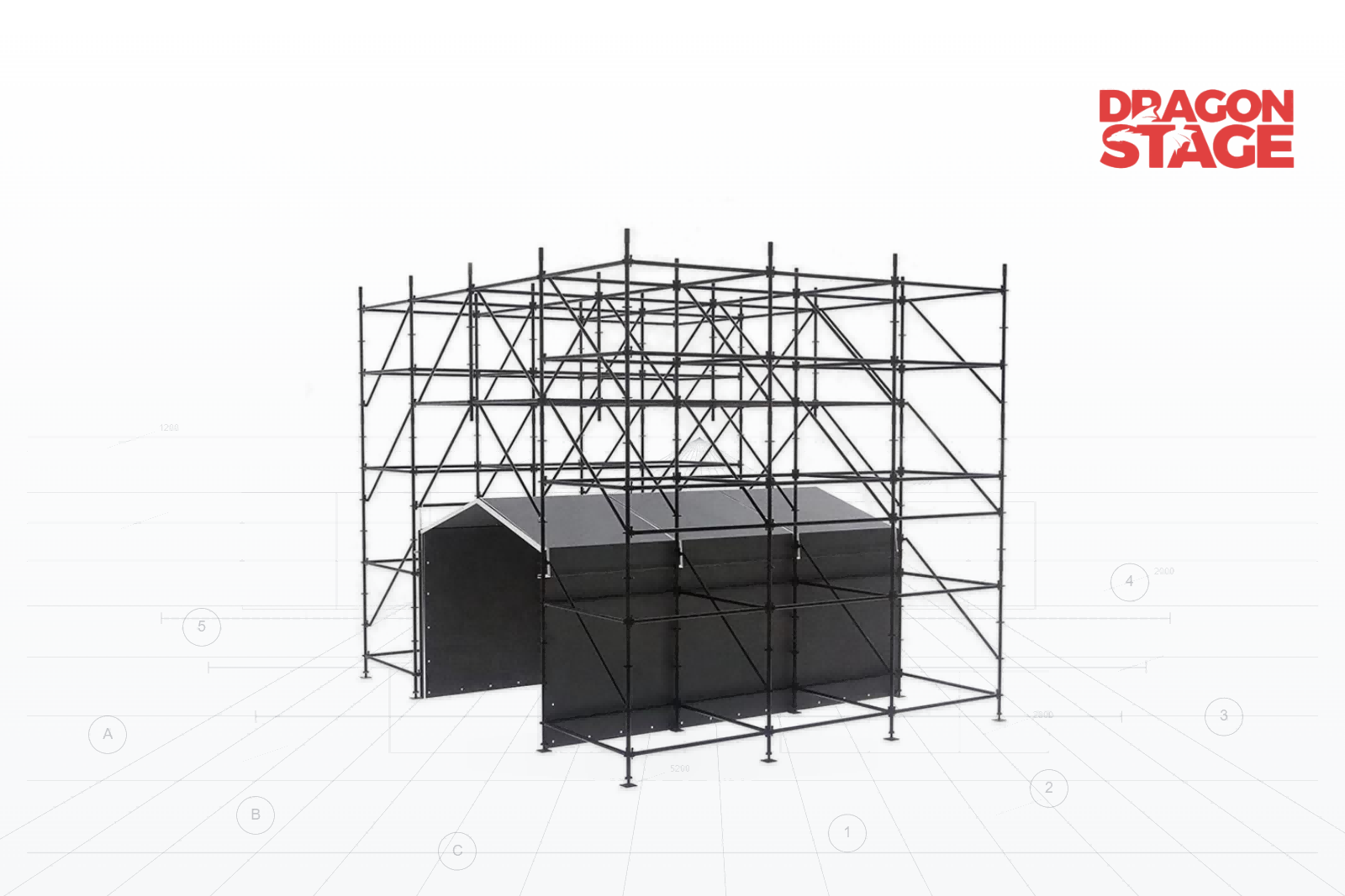 4x6m Integrated FOH Control Cabin with Aluminum Pitched Roof