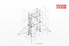 4m Narrow Mobile Access Scaffold for Indoor Sound System Installation